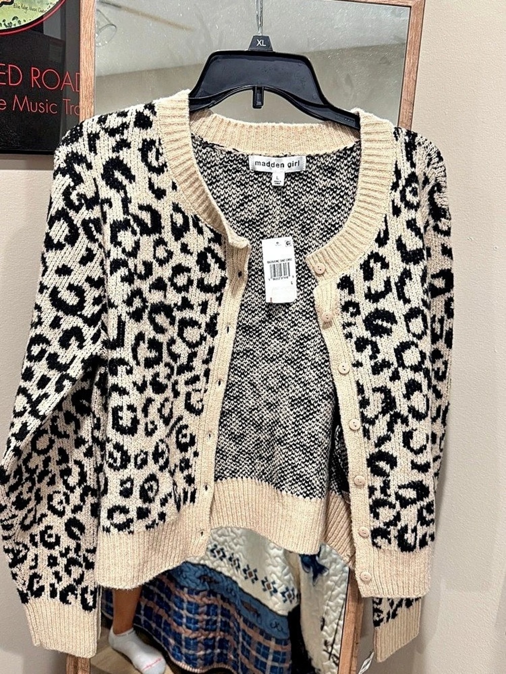 Madden Girl Leopard Print Cardigan NWT